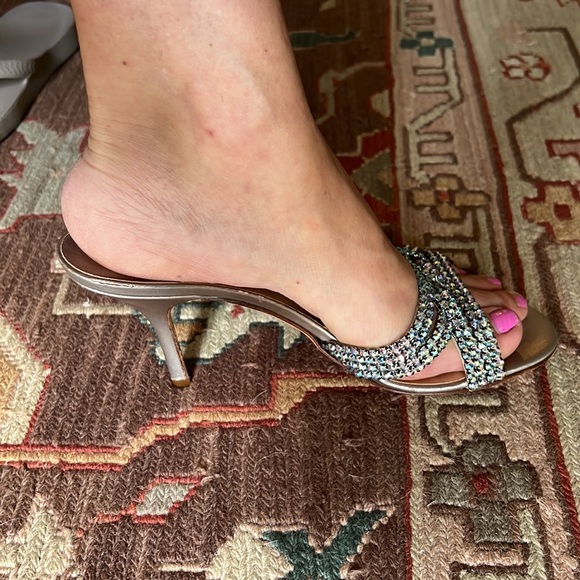 Gina Nocturn Mink Key West Swarovski® Crystal High Heel Stiletto Sandals - Picture 11 of 13